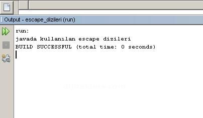 Java Da Kullanılan Escape Dizileri Escape Dizi &Ouml;rnekleri