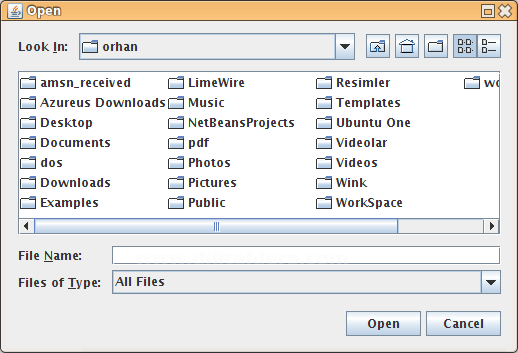 Java Applet JFileChooser