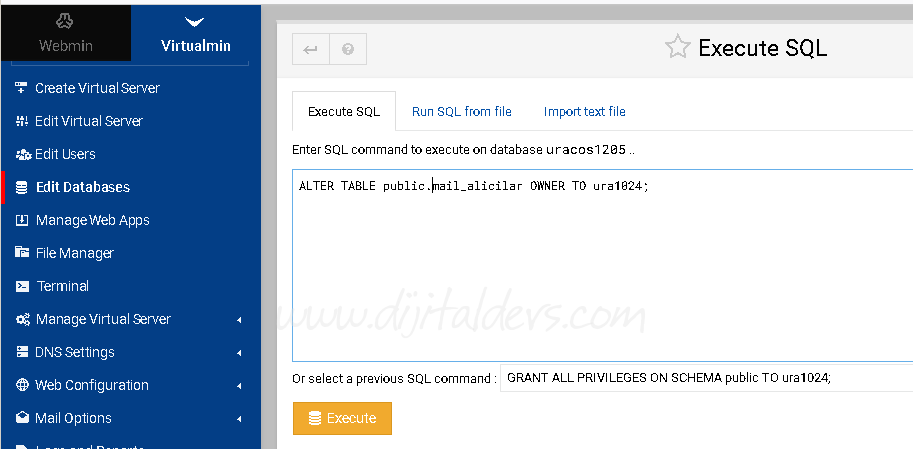 Virtualmin PostgreSql Sorunları ve Çözümleri