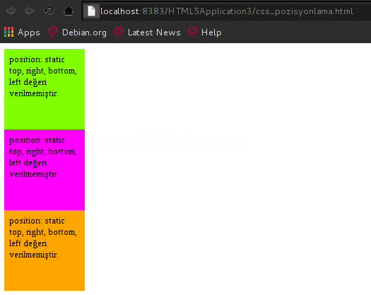 CSS position Kuralı