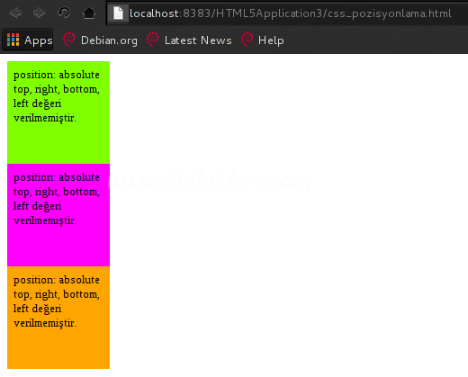 CSS position Kuralı